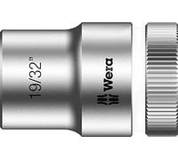 Wera 05003622001 19/32-Inch 8790 HMC Zyklop Socket with Hexagon Drive - Silver