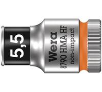 Wera 05003720001 8790 HMA HF Zyklop socket with 1/4" drive with holding function, 5.5 x 23 mm