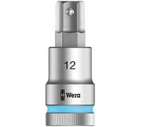 Wera 05003826001 8740 12 x 60 mm 1/2-Inch Drive SW C HF Zyklop in-Hex Socket with Hex-Plus High Torque Fastener Holding Function