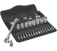 Wera 05004017001 8100 SA 7 Zyklop Metal Ratchet Set with push-through square, 1/4" drive, metric, 28 pieces