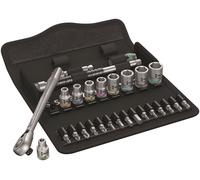 Wera 05004018001 8100 SA 8 Zyklop Metal Ratchet Set with switch lever, 1/4" drive, metric 28 pieces