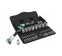 Wera 8100 SB 9 Zyklop Speed Ratchet Set 3/8" Drive SAE 28 Piece 05004049001
