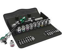 Wera 05004079001 1/2-inch Drive Zyklop 8100 SC9 Metal-Speed Multi-Function Ratchet and Socket Set (28 Pieces)