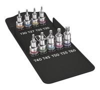 Wera 05004202001 8767 60 mm x 1/2-Inch Drive C Zyklop Torx HF Hex-Plus Socket Set with Fastener Holding Function (9-Piece)