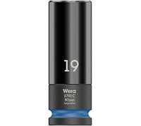 Wera 05004591001 8790 C Wheel Impaktor Socket with 1/2" drive, 19 x 85 x 30 mm