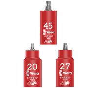 Wera 05004924001 8767 B VDE HF TORX® Zyklop bit socket, insulated, with holding function, 3/8" drive, TX 40 x 55 mm
