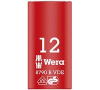Wera 05004956001 8790 B Zyklop Vde Drive Socket, Red / Yellow, 3/8-Inch, 12 x 46 mm
