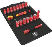 Wera 05004970001 8100 SB VDE 1 Zyklop Ratchet set, insulated, switch lever, 3/8" drive, metric, 17 pieces