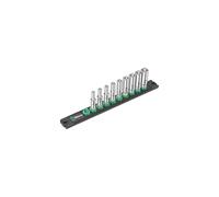 Wera 05005410001 Nut Magnetic Strip A Deep 1 Socket Spanner Insert Set 1/4 Inch Drive 9-Piece