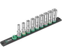 Wera 05005440001 Magnetic socket rail B Deep 1 socket set, 3/8" drive, 9 pieces