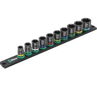 Wera 05005451001 9607 Magnetic rail B Impaktor 1, Socket rail with 10 Impaktor socket wrenches