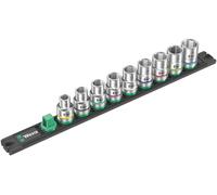 WERA Magnetic Socket Rail C 4 Zyklop Socket Set, 1/2" Drive, 9pc, RRP £75 NEW