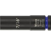 Wera 05005567001 8790 B Impaktor Deep Socket with 3/8" drive, 7/16" x 63 mm