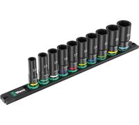 Wera 05005590001 9660 Magnetic rail B Impaktor Deep 1 socket set, 3/8" drive, 10 pieces