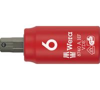 Wera 8740 A VDE HF Zyklop Insulated Sockets 1/4" Drive with Retain Function for Hex Sockets 6 x 45mm