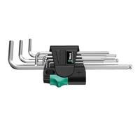 Wera 05022181001 05022181001 1.5-6mm Hex-Plus Key High Torque with Ball-End - Chrome Plate (7 Pieces)