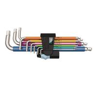 Wera 05022669001 L-Key Set 3950 SPKL/9 SM Metric of Stainless Steel, Silver