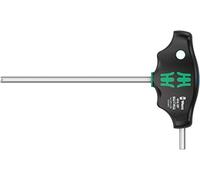 Wera 05023363001 454 HF T-Handle Hexagon Screwdriver Hex-Plus with Holding Function, Imperial, Imp 7/32" x 150 mm