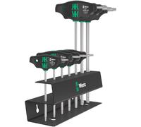 Wera 05023456001 467/7 Torx HF Set 2, Cross Handle Torx Screwdriver Set with Holding Function, 7 Pieces, Black