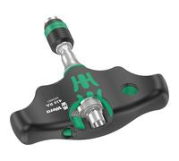 Wera 05023461001 416 RA T-Handle bitholding Screwdriver with Ratchet Function and Rapidaptor Quick-Release Chuck 1/4"" 45 mm