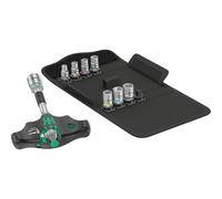 Wera 05023470001 1/4" Kraftform Kompakt 400 Ra T-Handle Adapter Screwdriver And Socket Set 9 Pieces