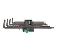 Wera 967 TX XL TORX® BlackLaser Long L-key set, TX 8-40, 9pc, 05024460001