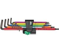 Wera 05024480001 967 TX XL Torx Holding Function Laser Long L-key set, Multi-Colour, TX 8-40