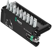 Wera 05056375001 Bit-Check Set 8600-9/TZ Torsion Extra-tough with Rapidaptor, for Drill/Drivers, Metal Jointing, SL, PZ, PH 10pc