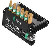 Wera Bit-Check 7 TX Diamond 1 Anti Cam-out Torx BiTorsion Long Life bit set for drill/drivers, TX10,15,20,25,30,40 7 piece, 05057415001