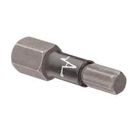 Wera 05057604001 4 x 25 mm "Impact 840/1 IMP DC" Bits for Hex Socket Screws - Silver (3 pack)
