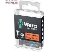 Wera 05057606001 840/1 IMP DC Hex-Plus DIY Impaktor bits, 6 x 25 mm, 10 pieces