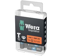 Wera 05057606001 840/1 IMP DC Hex-Plus DIY Impaktor bits, 6 x 25 mm, 10 pieces
