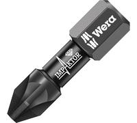 Wera 05057621001 Impaktor Diamond Hard Bit For Pozi Screws PZ2 x 25mm
