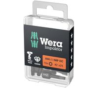 Wera 05057631001 868/1 IMP DC DIY Impaktor square head socket bits, # 2 x 25 mm, 10 pieces