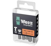 Wera 05057644001 4 x 50 mm "Impact 840/4 IMP DC" Bits for Hex Socket Screws - Silver