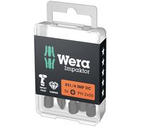 Wera Impaktor Diamond Coated Impact Driver Rated Screwdriver Bits PZ,PH,TX,HX