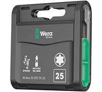 Wera 05057774001 BTZ TX25 Bi Torsion Long Life All-Purpose Bit-Box for Drill/Drivers Torx, 0 W, 0 V, Black, 25 x 25 mm, 20-Piece