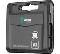 Wera 05057790001 Bit-Box 20 V Robertson 2, Square bits, # 2 x 25 mm, 20 Pieces