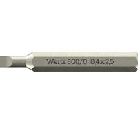 Wera 05058101001 800/0 Micro Bits Slotted Screws 0.40 x 2.5 x 30mm...