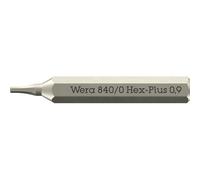 Wera 840/0 Hex-Plus Micro bits for Hexagonal Socket Head Screws, 0.9 x 30 mm