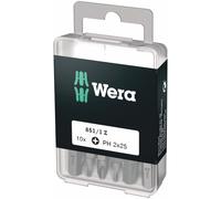 Wera 05072401001 Phillips Extra-Tough Bits 851/1 Z PH2 x 25 mm, Pack of 10