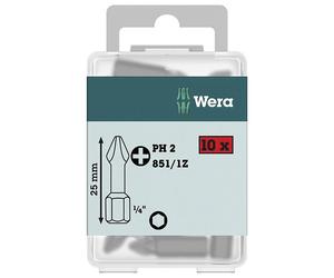 Wera 05072402001 Classic 1/4in Hexagon Drive Phillips Bit PH3, Pac...