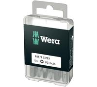 Wera 05072405001 Pozidriv Extra-Tough Bits 855/1 Z PZ3 x 25 mm, Pack of 10, Silver