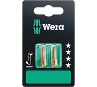 Wera Torsion Extra Hard Pozi Screwdriver Bits PZ1 25mm Pack of 2