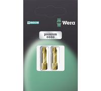 Wera Torsion Extra Hard Pozi Screwdriver Bits PZ2 25mm Pack of 2