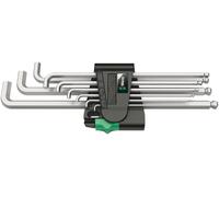 Wera 073594 Hex Plus Shallow Key Chrome Plated Ball End Set of 9 (1.5-10mm)