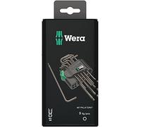 Wera 05073598001 Torx Key Set 967 PKL/9 SB TORX Ball-end, TX8-40, 9-Piece