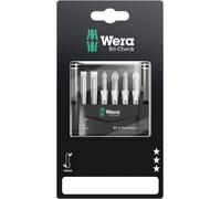 Wera 05073635001 Premium Mini-Check Slotted/PH/PZ Bits, 6-Piece Set