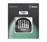 Wera 05073635001 Premium Mini-Check Slotted/PH/PZ Bits, 6-Piece Set