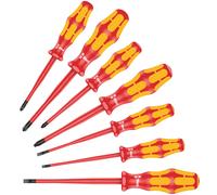 Wera 05135961001 Screwdriver Set Kraftform PlusSerie 100" 160iSS-7 pcs, Red-Yellow